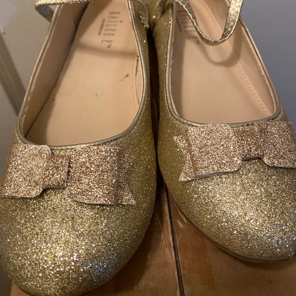 Kailee P girls glitter ballet flats